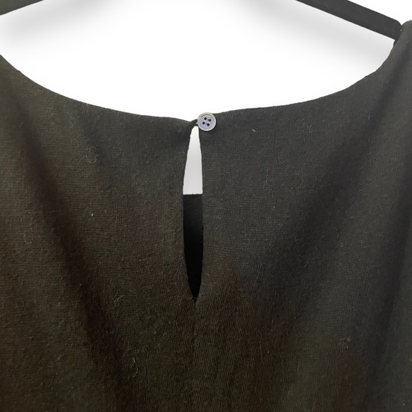 Elizabeth & James Black Long Sleeves Ruched Silk Knit Dress Sz 8 Olsens the Row - Picture 7 of 9